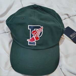 Polo Ralph Lauren P Wing Hat Green RL Stadium Strapback Cap BNWT